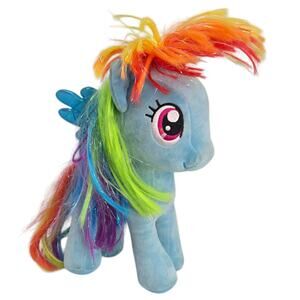 Ty Rainbow Dash Sparkle My Little Pony Blue Wings Stuffed Animal Plush Toy 10"